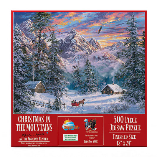 Christmas in the Mountains 500 pc  Jigsaw Puzzle 52863