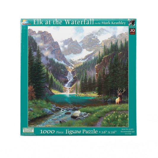 Elk at the Waterfall 1000 pc  Jigsaw Puzzle 52982