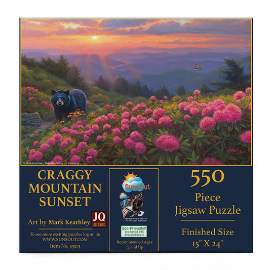 Craggy Mountain Sunset 550 pc  Jigsaw Puzzle 53213