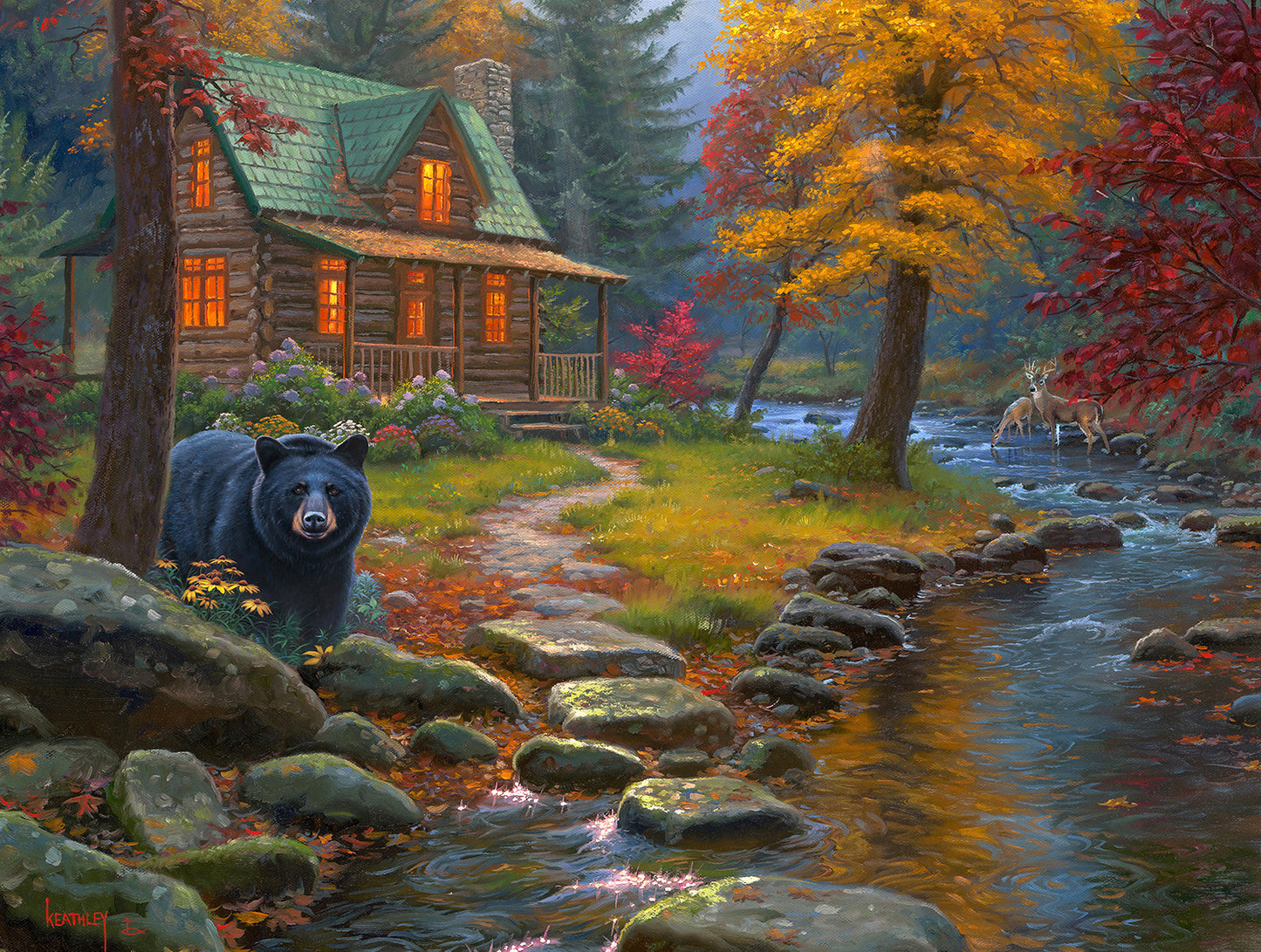 Autumn Visitors 500 pc Large Pieces Jigsaw Puzzle 53284