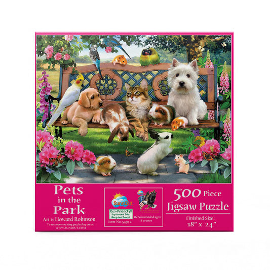 Pets in the Park 500 pc  Jigsaw Puzzle 54942