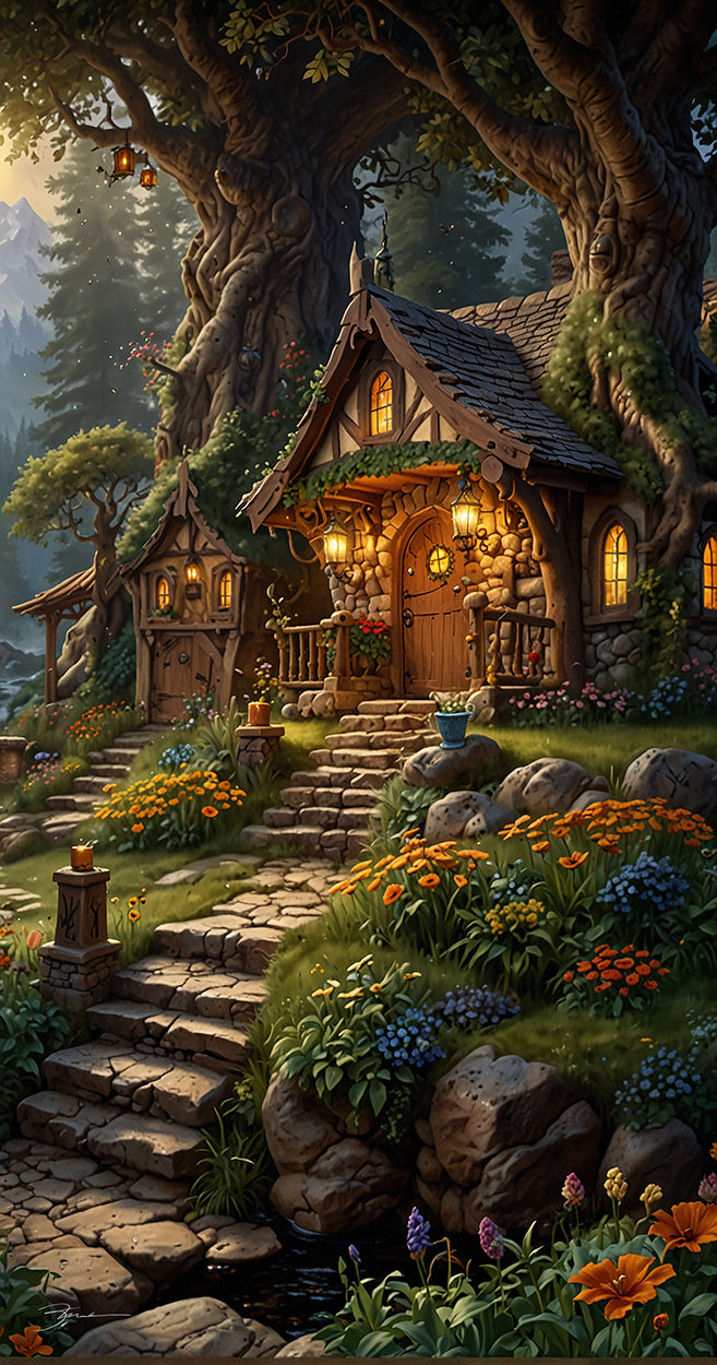 Forest Cottage 500 pc  Jigsaw Puzzle 56128