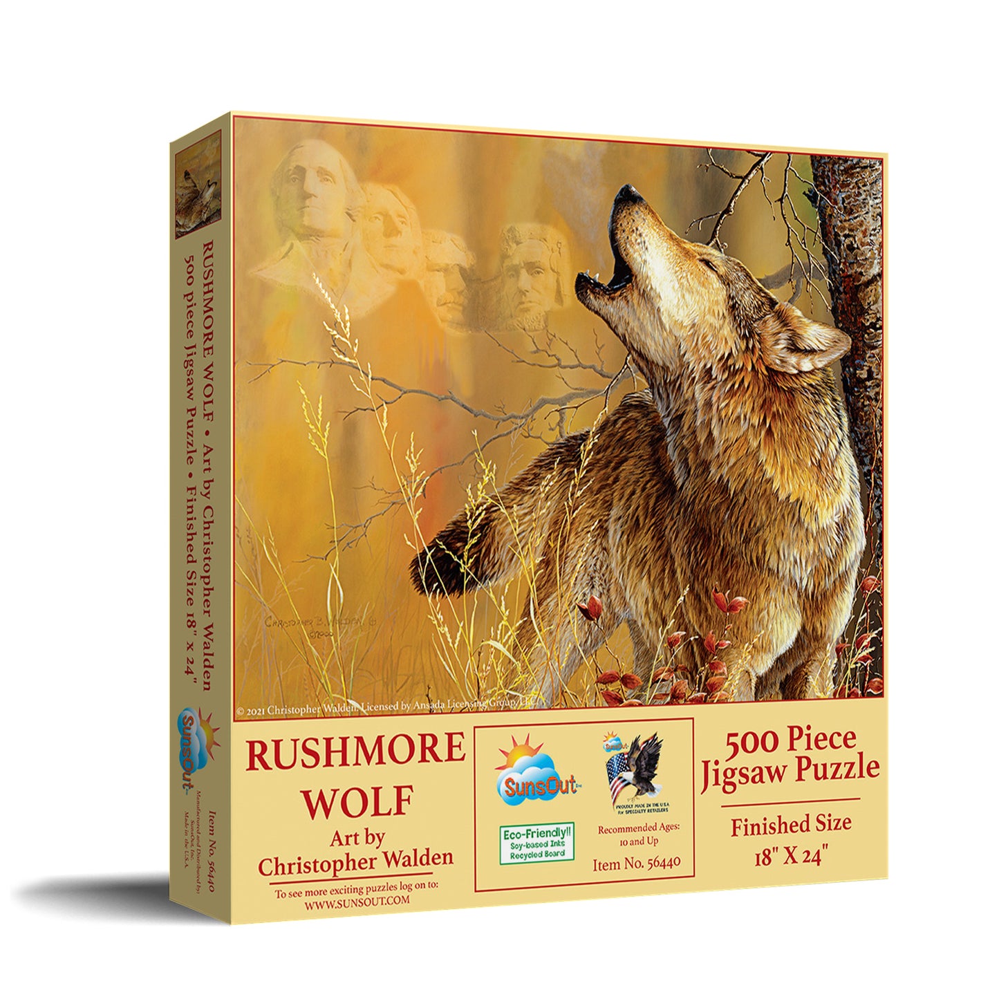 Rushmore Wolf 500 pc  Jigsaw Puzzle 56440