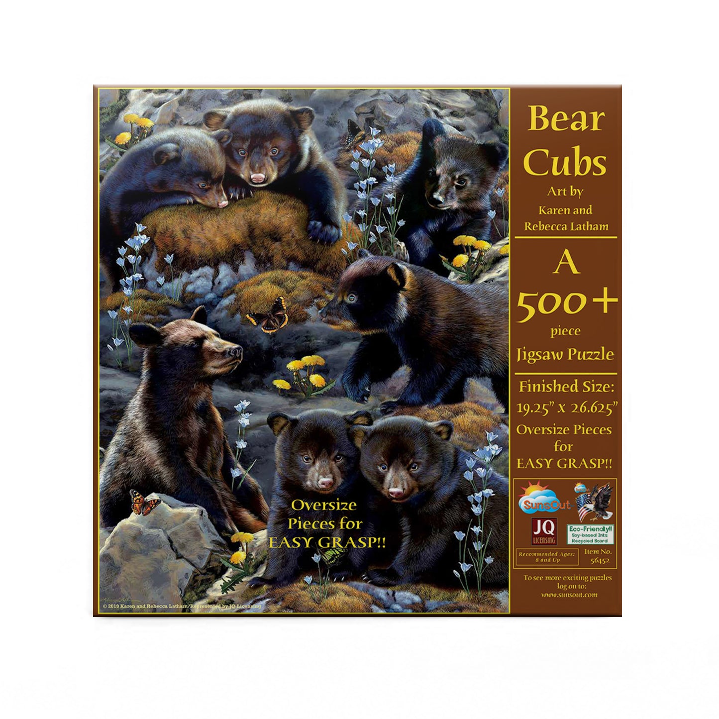Bear Cubs 500 pc Large Pieces Jigsaw Puzzle 56452