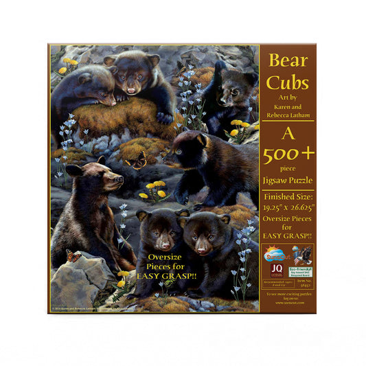 Bear Cubs 500 pc Large Pieces Jigsaw Puzzle 56452