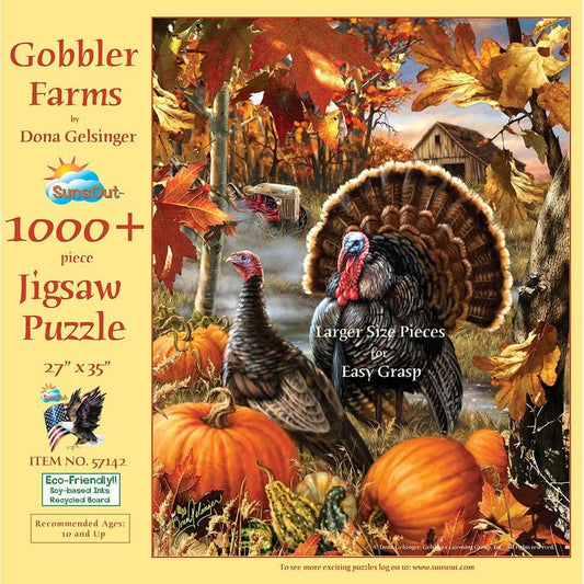 Gobbler Farms 1000 pc Large Pieces Jigsaw Puzzle 57142