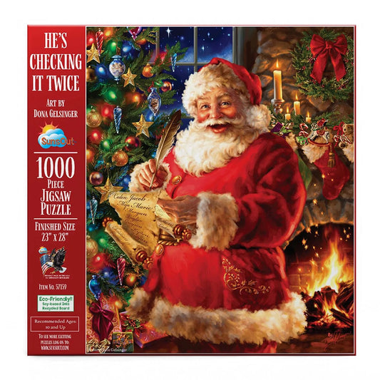 Hes Checking it Twice 1000 pc  Jigsaw Puzzle 57159