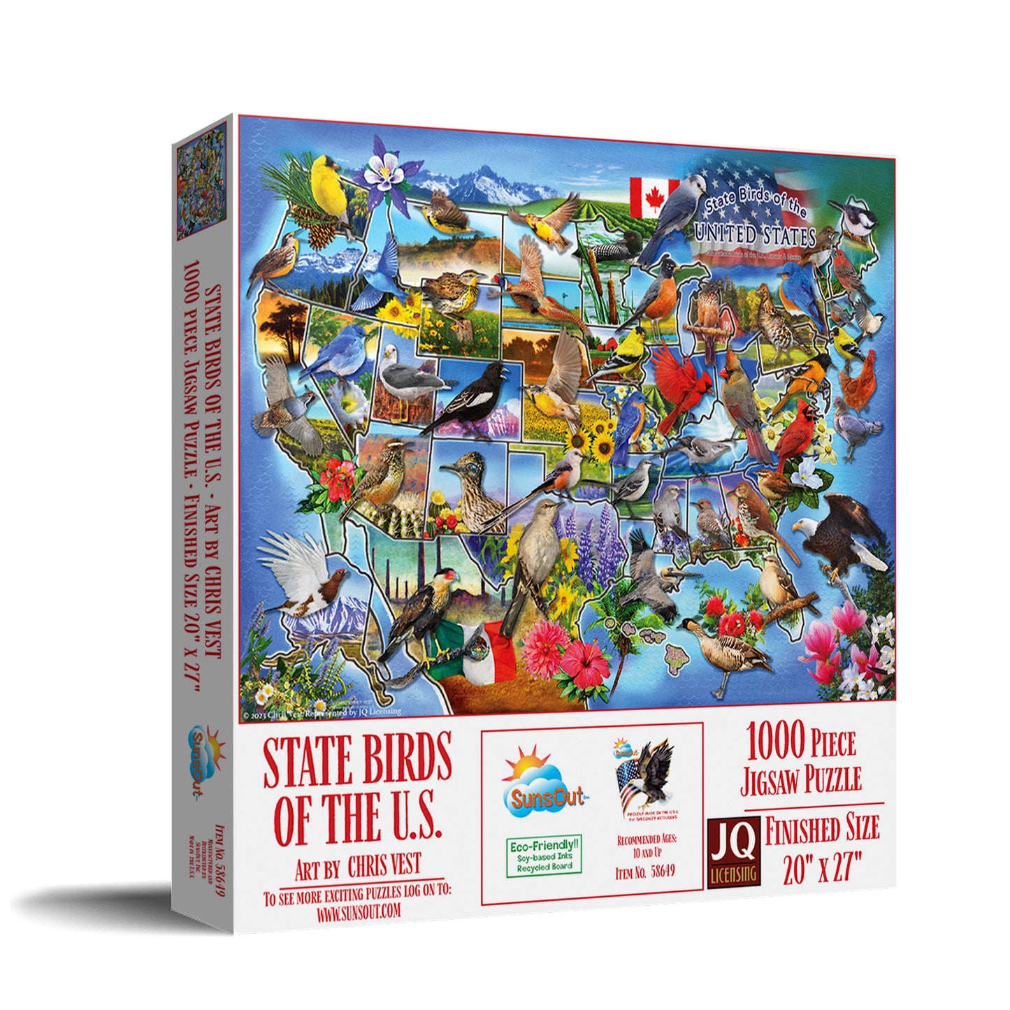 State Birds of the U.S. 1000 pc  Jigsaw Puzzle 58649