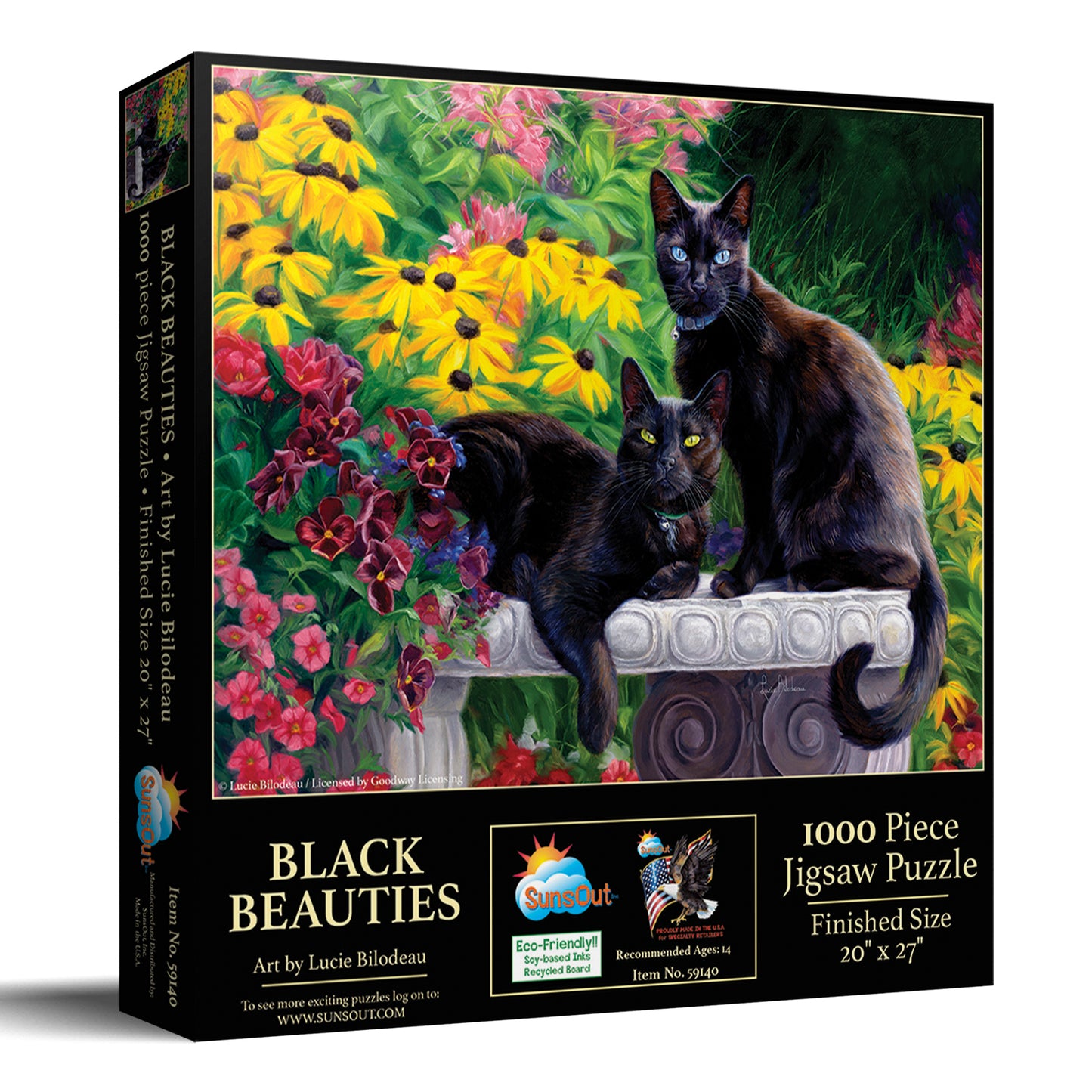 Black Beauties 1000 pc  Jigsaw Puzzle 59140