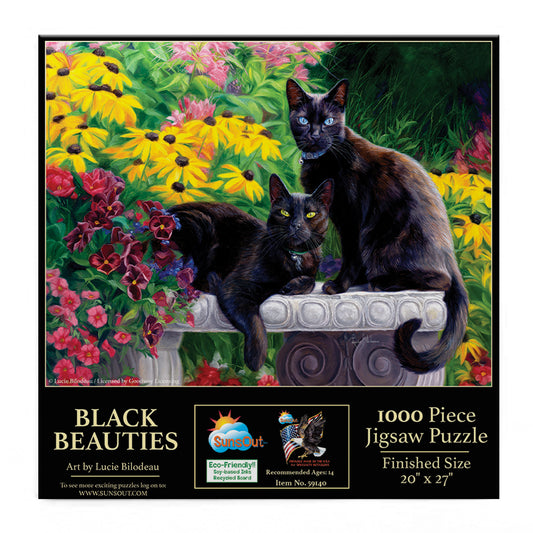 Black Beauties 1000 pc  Jigsaw Puzzle 59140