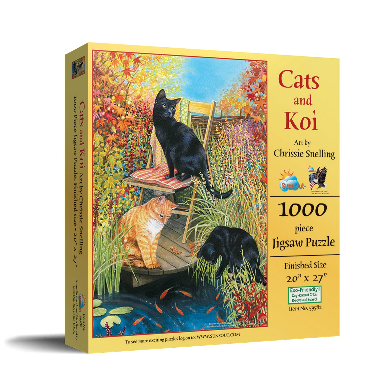 Cats and Koi 1000 pc  Jigsaw Puzzle 59582