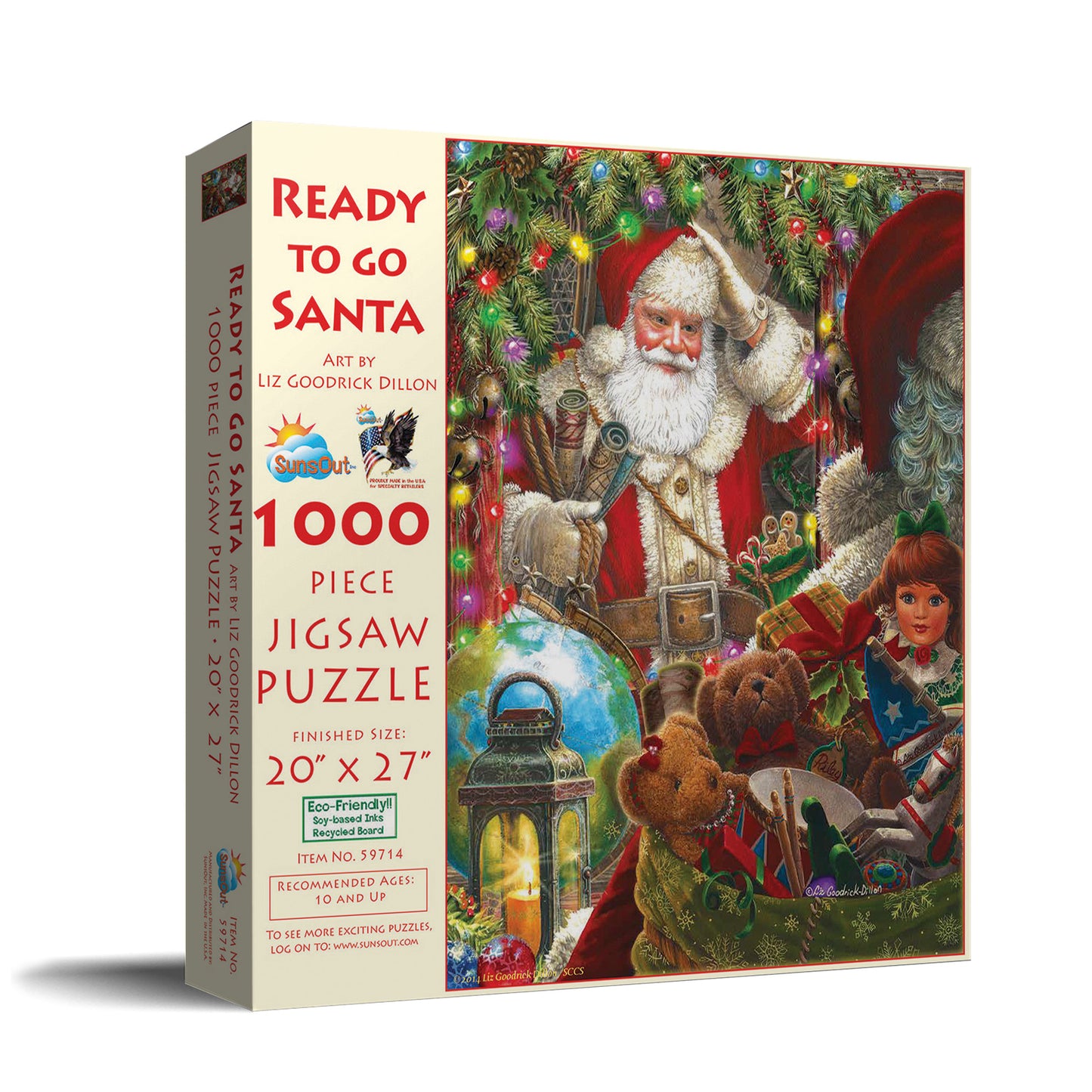 Ready to Go Santa 1000 pc  Jigsaw Puzzle 59714
