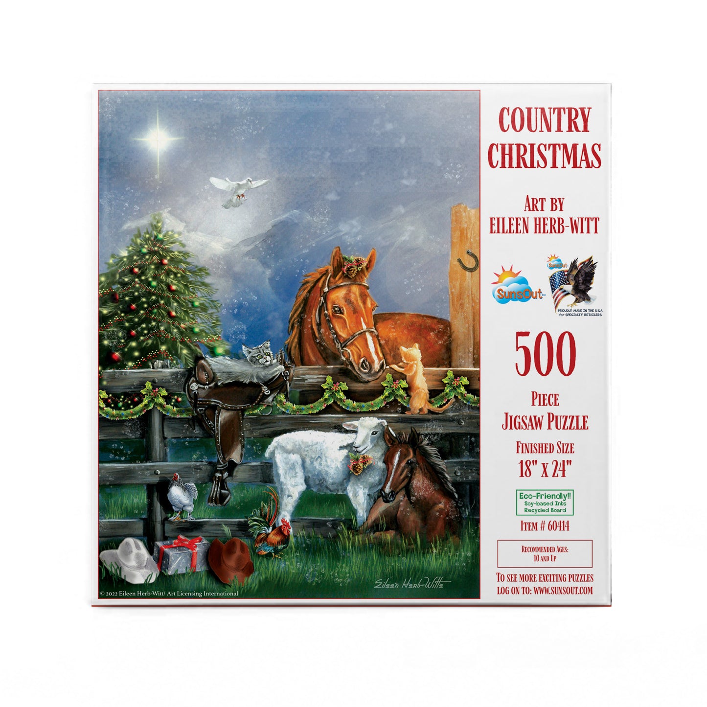 Country Christmas 500 pc  Jigsaw Puzzle 60414