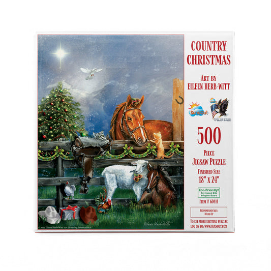 Country Christmas 500 pc  Jigsaw Puzzle 60414