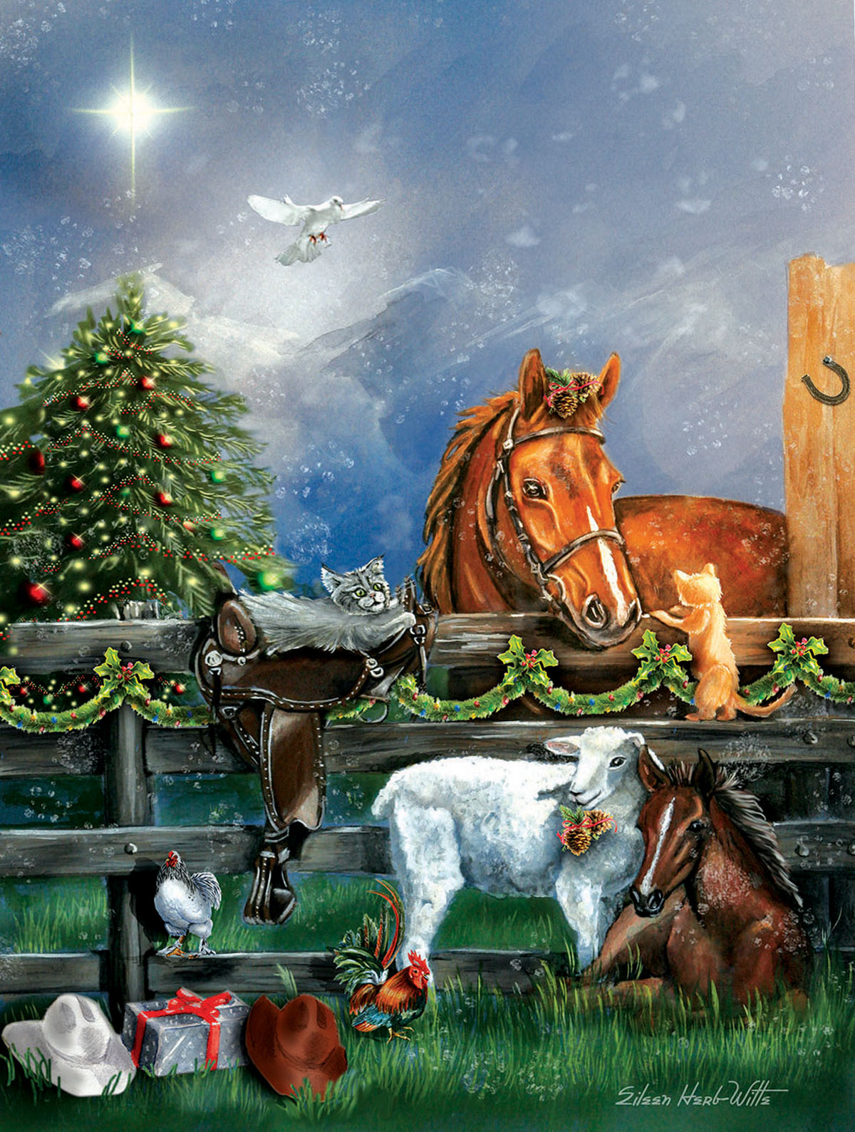 Country Christmas 500 pc  Jigsaw Puzzle 60414