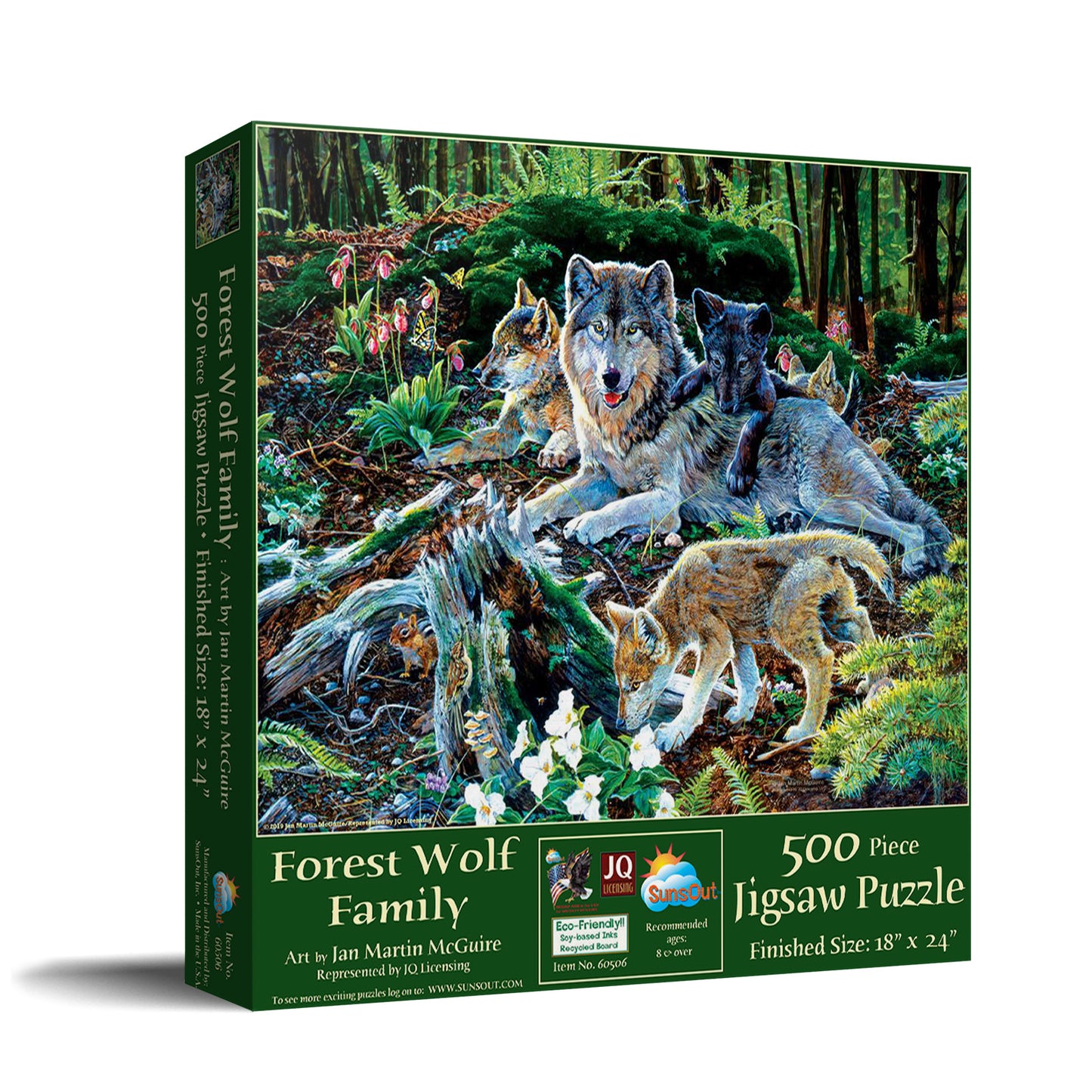 Forest Wolf Family 500 pc  Jigsaw Puzzle 60506