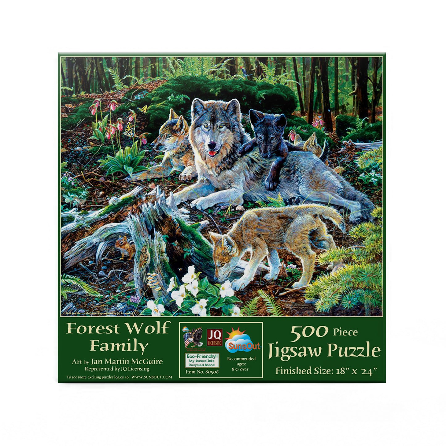 Forest Wolf Family 500 pc  Jigsaw Puzzle 60506