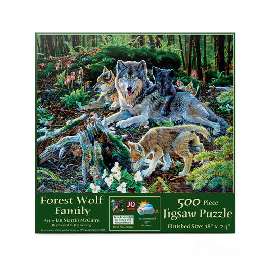 Forest Wolf Family 500 pc  Jigsaw Puzzle 60506