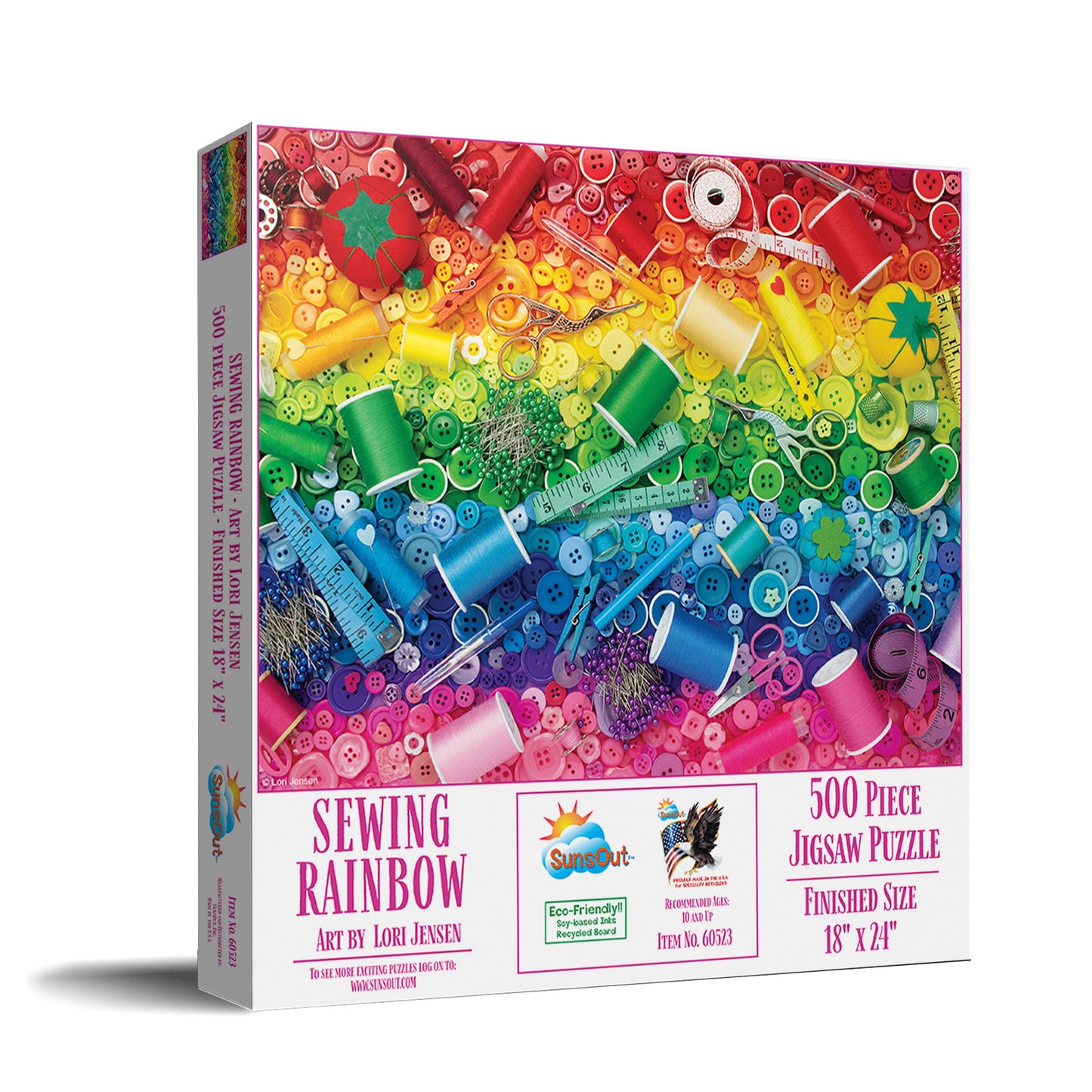 Sewing Rainbow 500 pc  Jigsaw Puzzle 60523