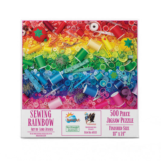 Sewing Rainbow 500 pc  Jigsaw Puzzle 60523