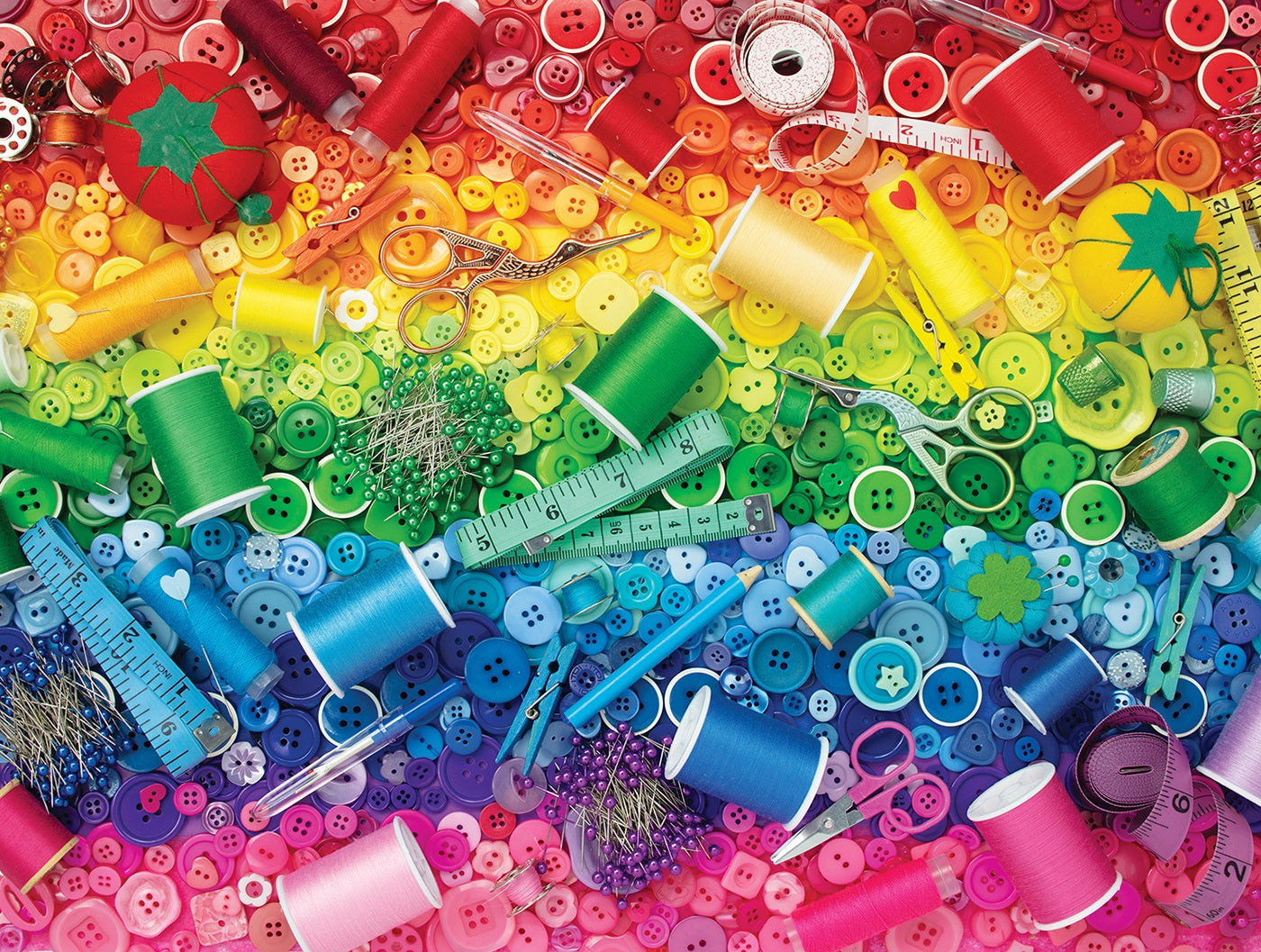 Sewing Rainbow 500 pc  Jigsaw Puzzle 60523