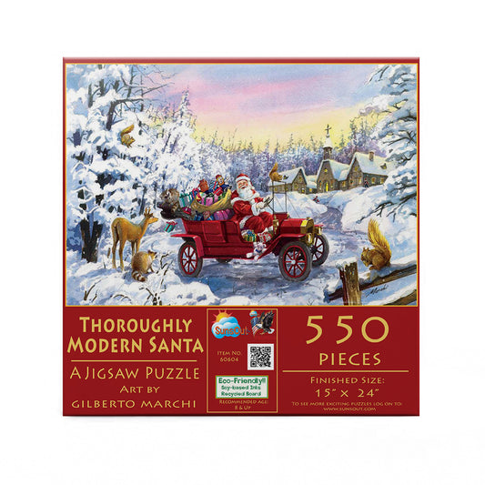 Thoroughly Modern Santa 550 pc  Jigsaw Puzzle 60604