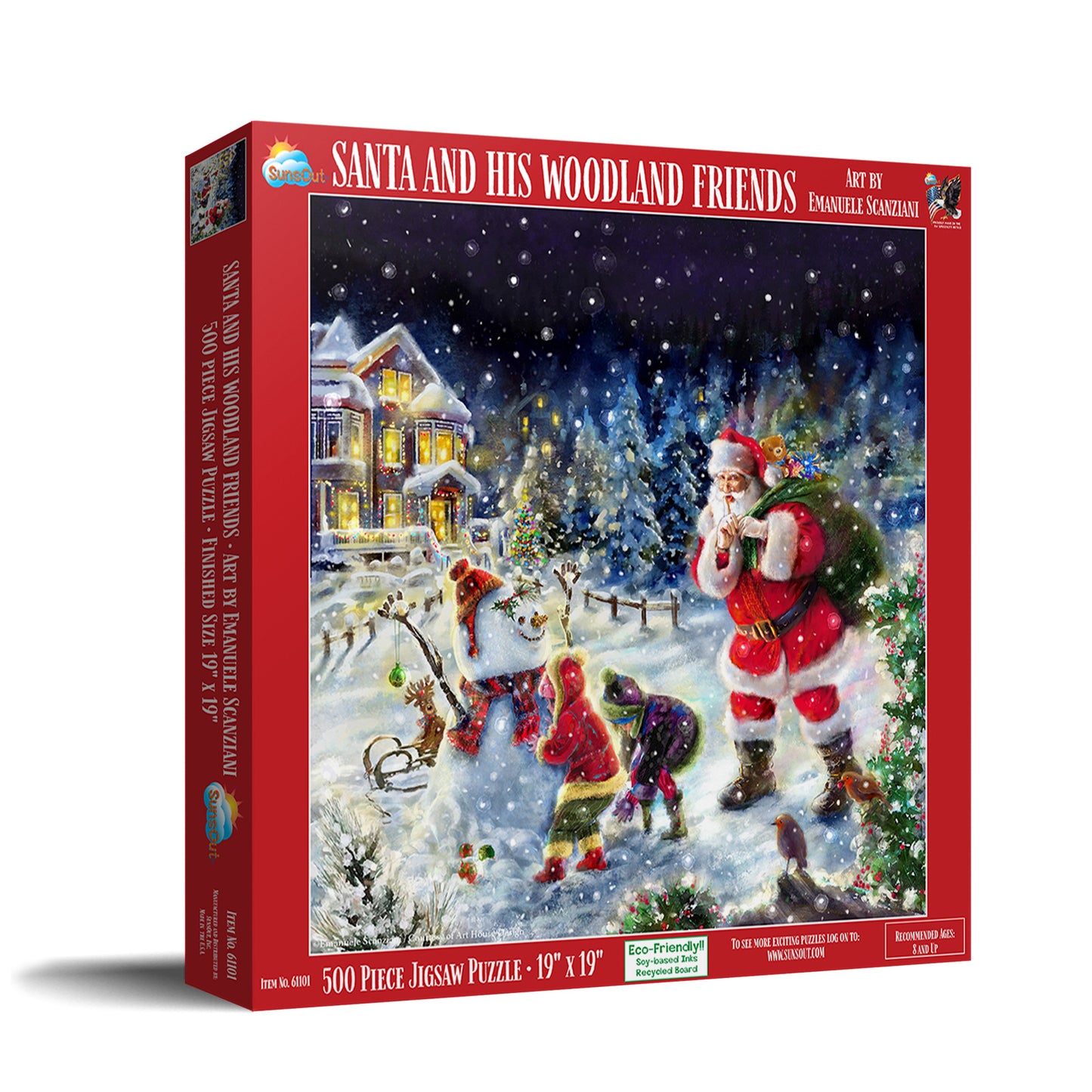 Santa and his Woodland Friends 500 pc  Jigsaw Puzzle 61101
