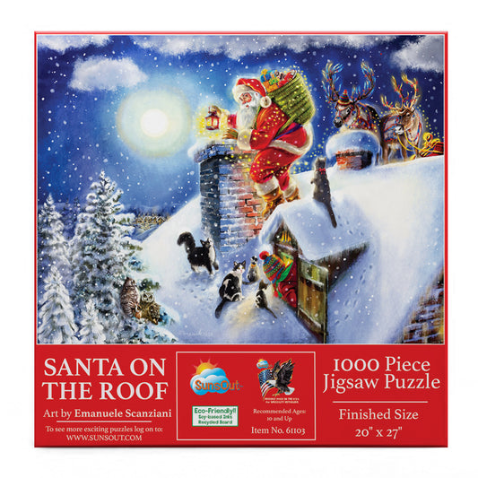 Santa on the Roof 1000 pc  Jigsaw Puzzle 61103