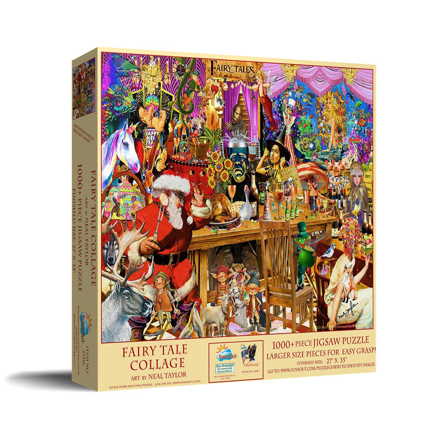 Fairy Tale Collage 1000 pc Large Pieces Jigsaw Puzzle 61516