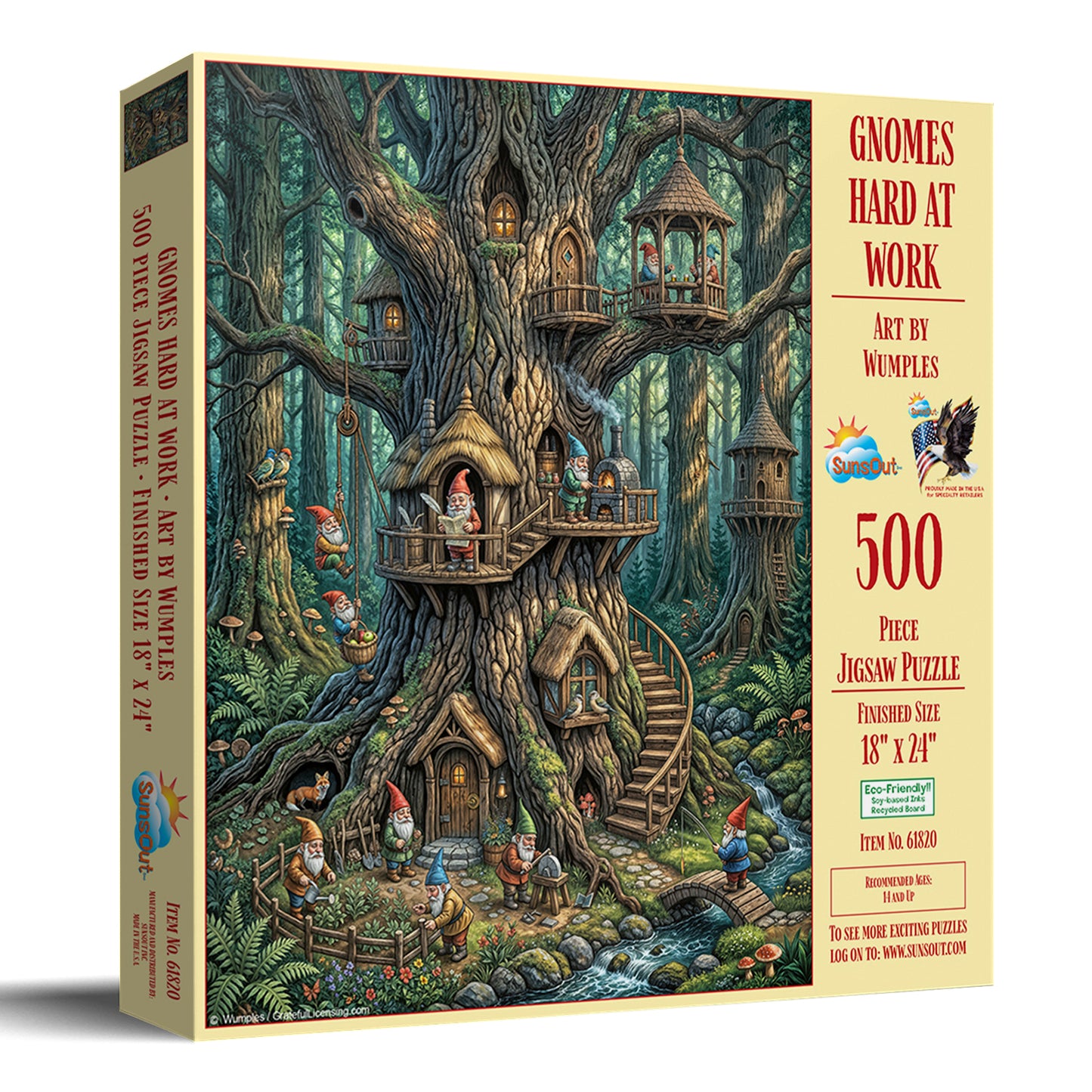 Gnomes Hard at Work 500 pc  Jigsaw Puzzle 61820