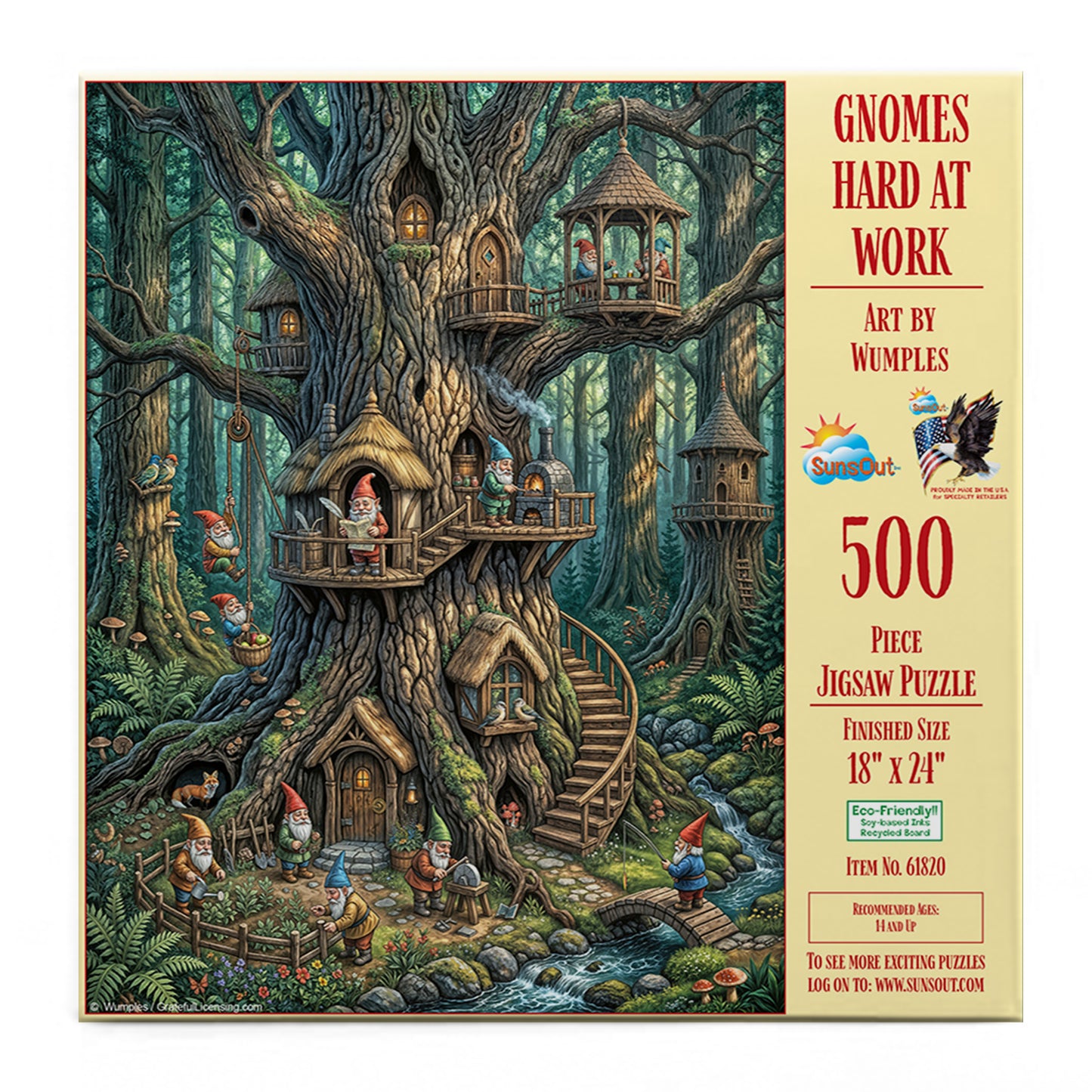 Gnomes Hard at Work 500 pc  Jigsaw Puzzle 61820