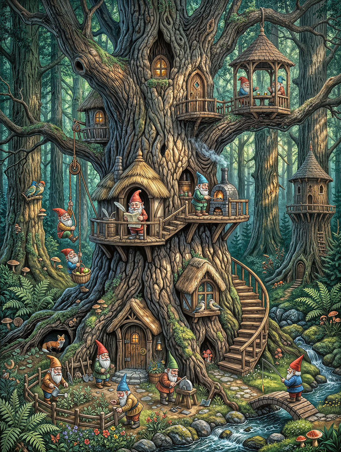 Gnomes Hard at Work 500 pc  Jigsaw Puzzle 61820
