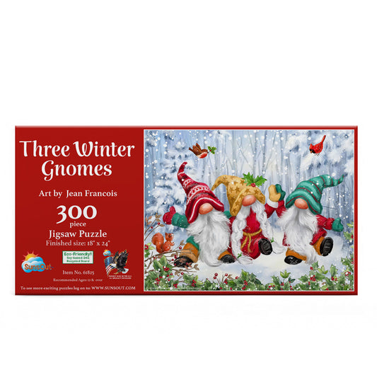 Three Winter Gnomes 300 pc  Jigsaw Puzzle 61825
