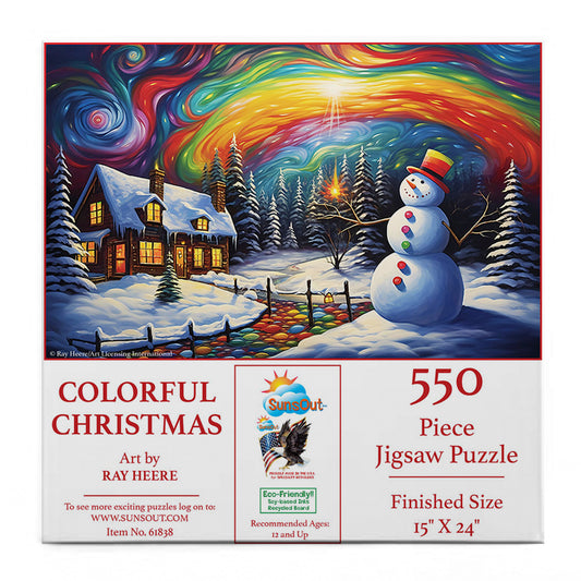 Colorful Christmas 550 pc  Jigsaw Puzzle 61838