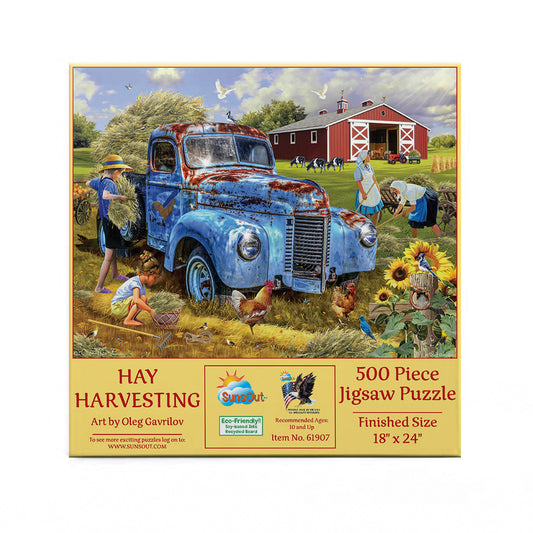Hay Harvestng 500 pc  Jigsaw Puzzle 61907