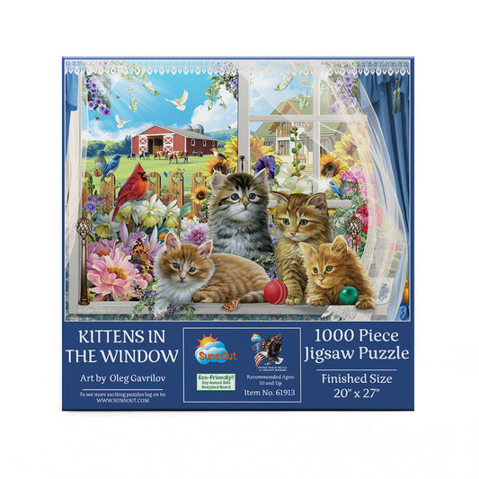 Kittens in the Window 1000 pc  Jigsaw Puzzle 61913