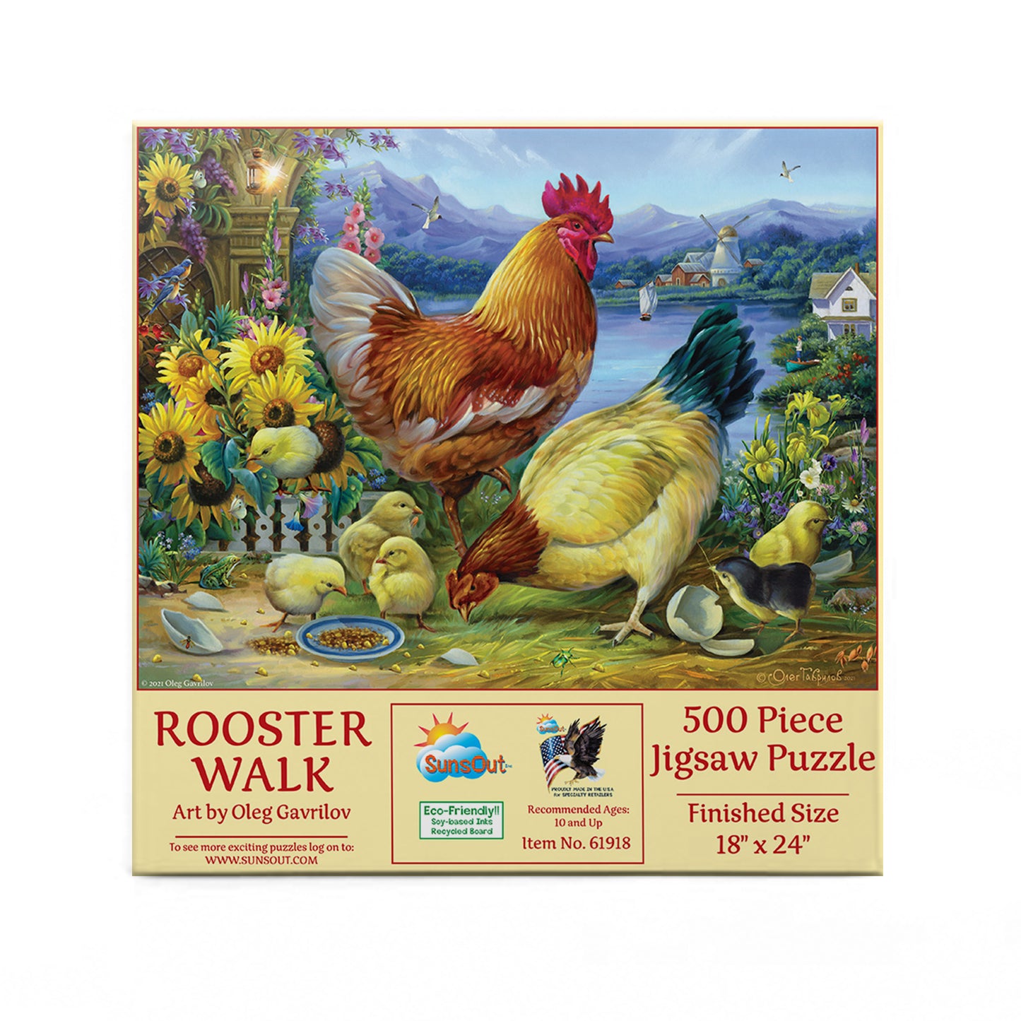 Rooster Walk 500 pc  Jigsaw Puzzle 61918
