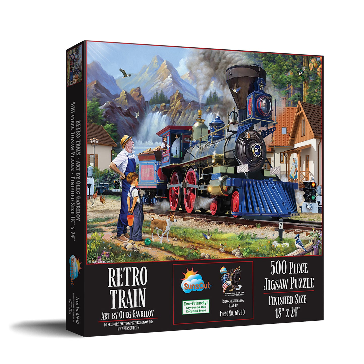 Retro Train 500 pc  Jigsaw Puzzle 61940