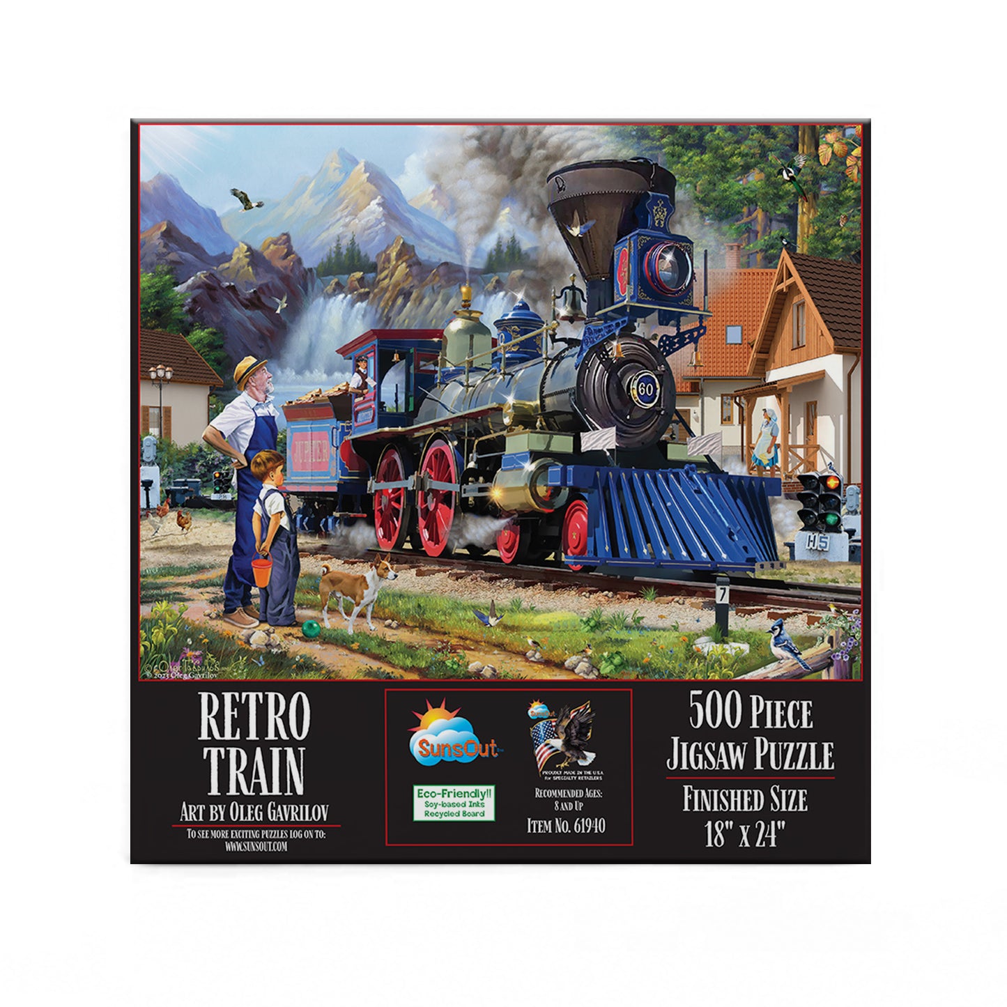 Retro Train 500 pc  Jigsaw Puzzle 61940