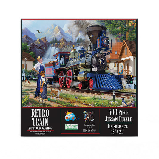 Retro Train 500 pc  Jigsaw Puzzle 61940