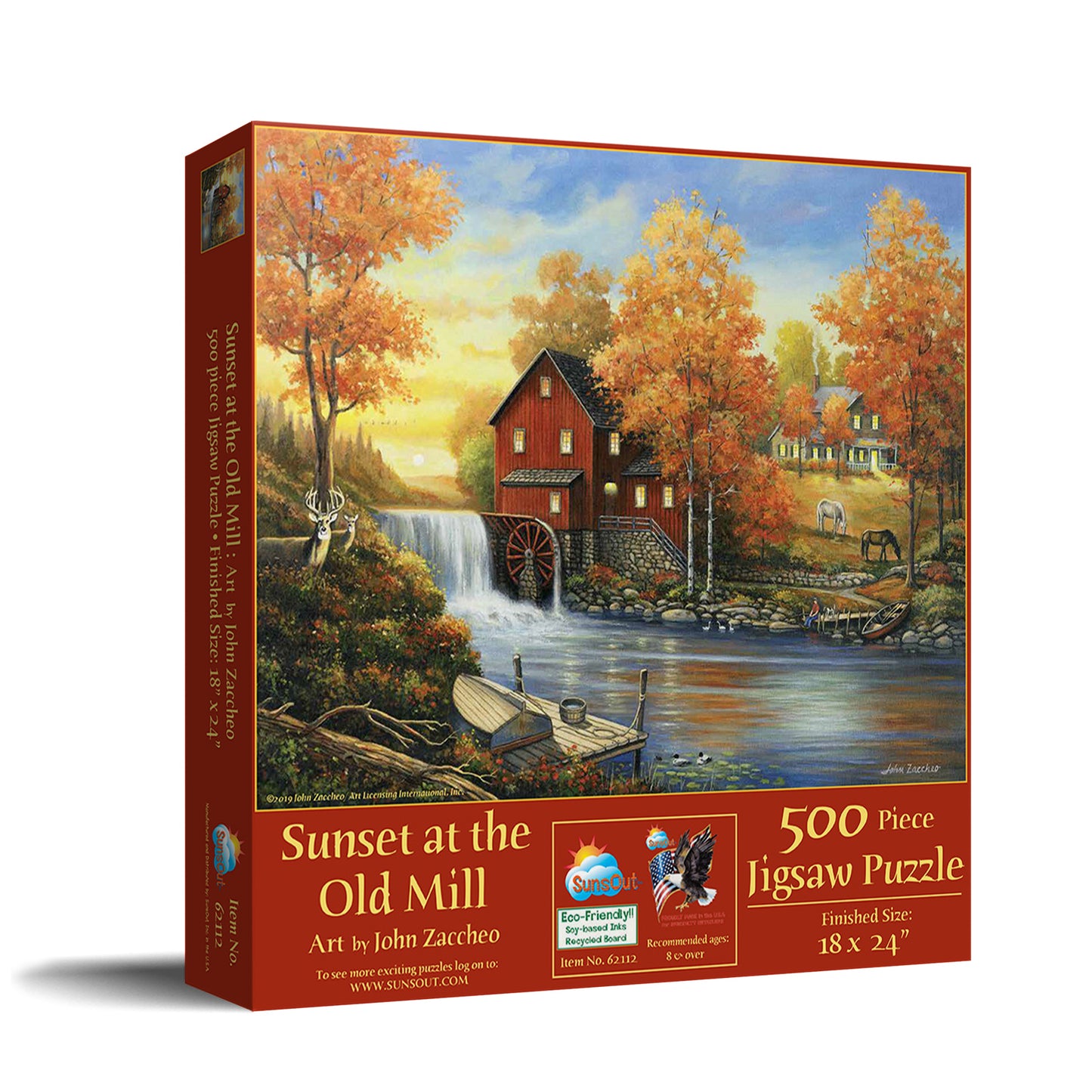 Sunset at the Old Mill 500 pc  Jigsaw Puzzle 62112