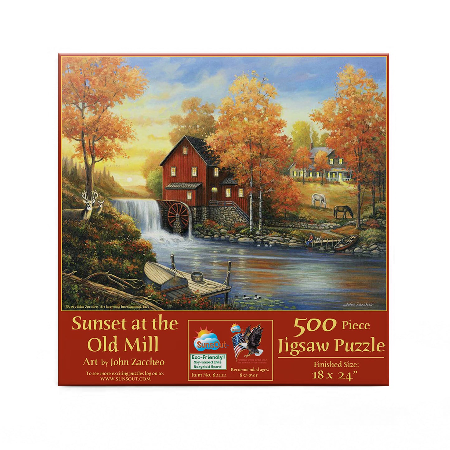 Sunset at the Old Mill 500 pc  Jigsaw Puzzle 62112