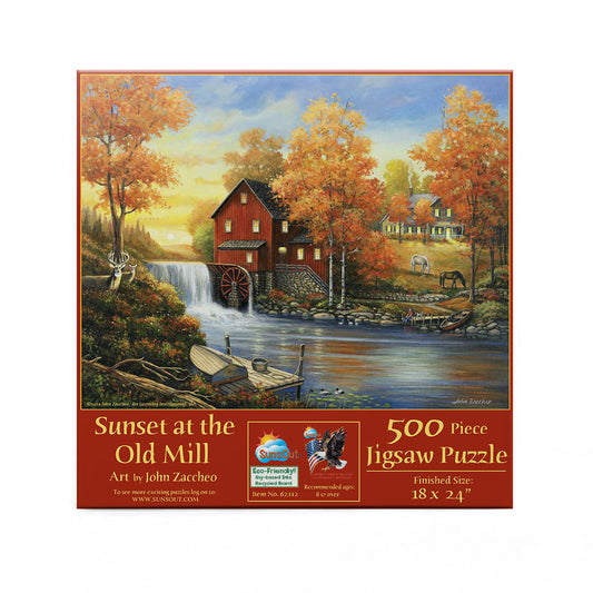 Sunset at the Old Mill 500 pc  Jigsaw Puzzle 62112