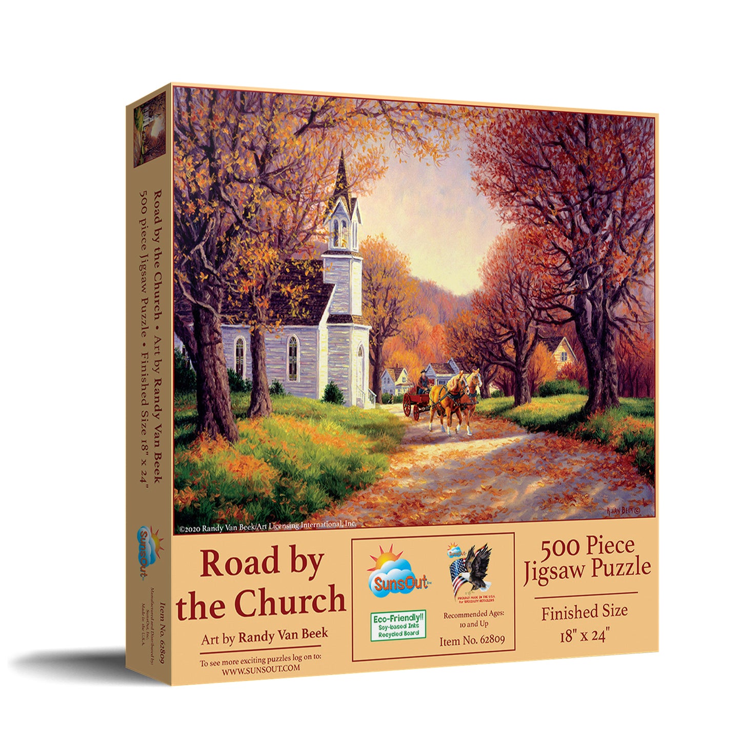 Road by the Church 500 pc  Jigsaw Puzzle 62809