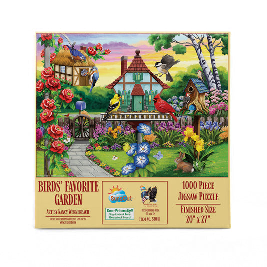 Birds' Favorite Garden 1000 pc  Jigsaw Puzzle 63044