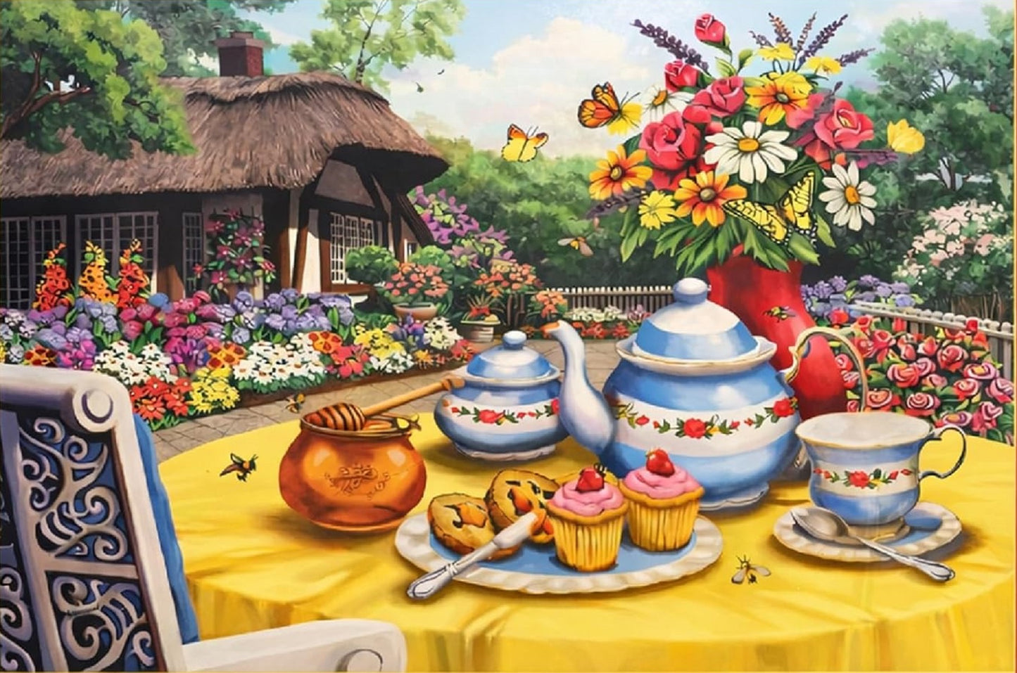 Honey and  Tea 1000 pc Large Pieces Jigsaw Puzzle 63088
