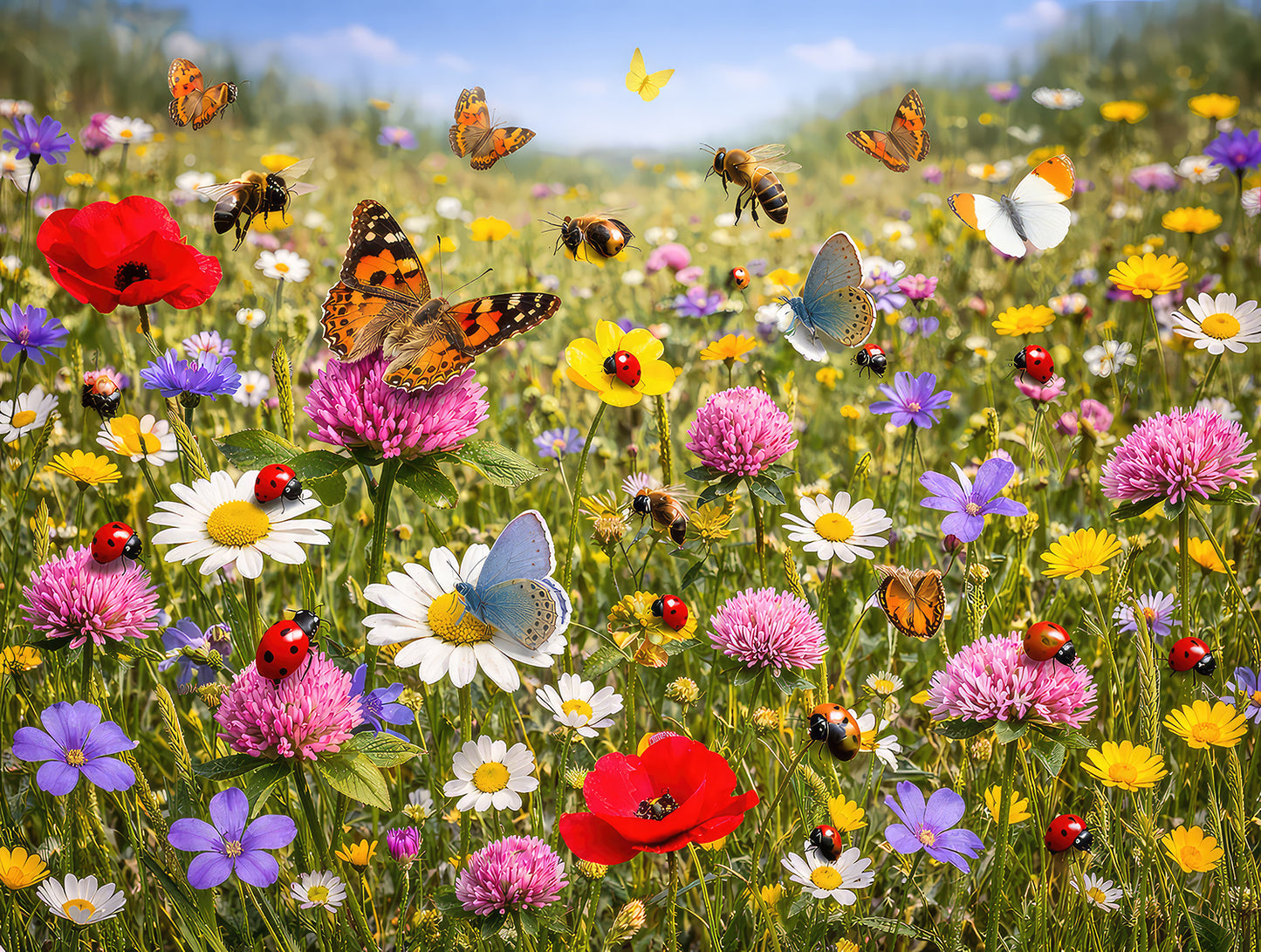 Wildflower Meadow Briming With Life 300 pc  Jigsaw Puzzle 63423