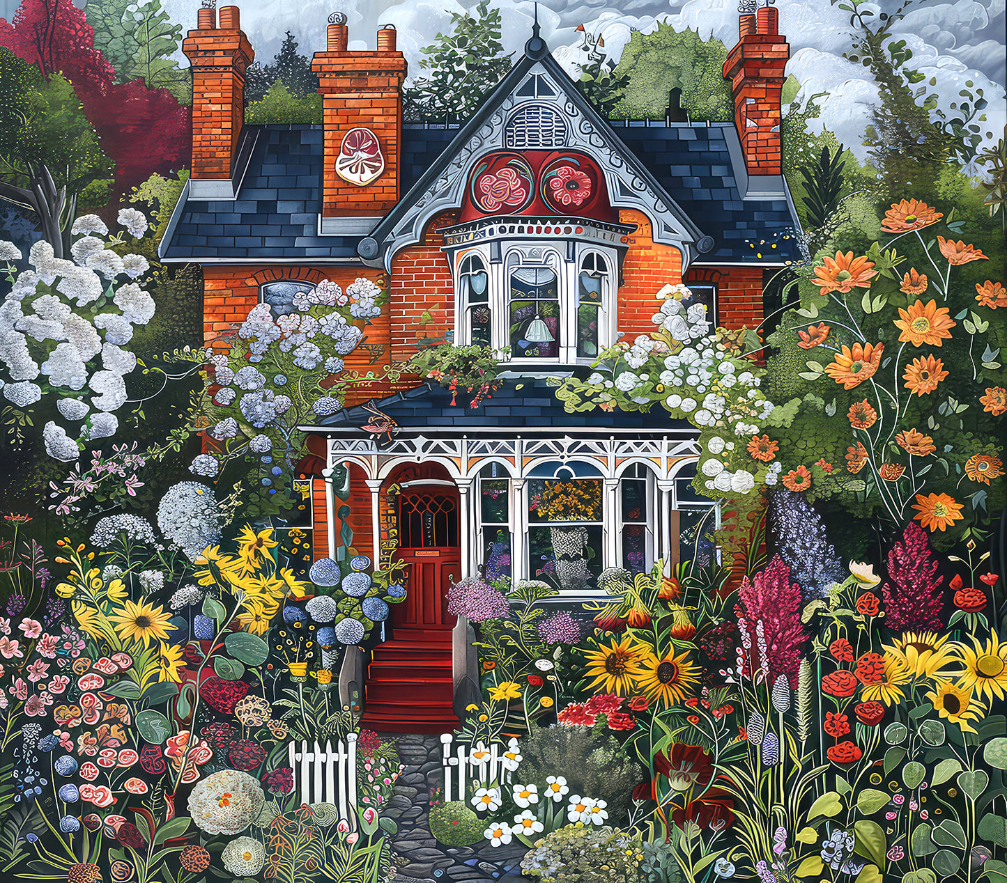 Garden Cottage 300 pc  Jigsaw Puzzle 63427