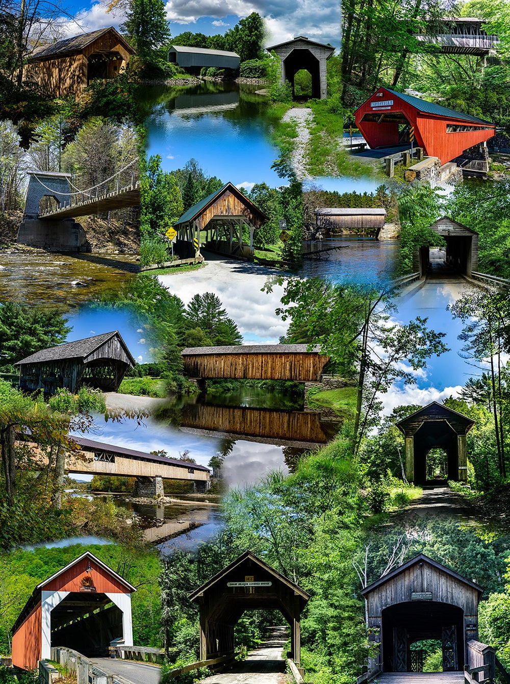 Covered Bridges of New England 1000 pc  Jigsaw Puzzle 64001