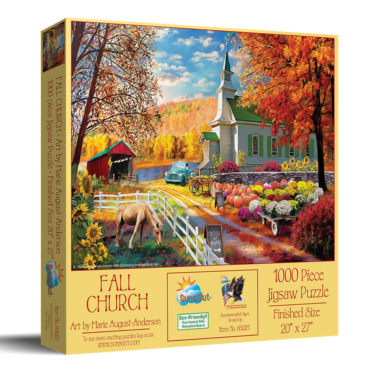 Fall church 1000 pc  Jigsaw Puzzle 65021
